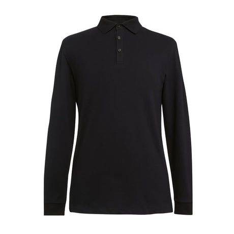 Brook Taverner Frederick Mens Long Sleeve Polo Shirt Black Size 2XL