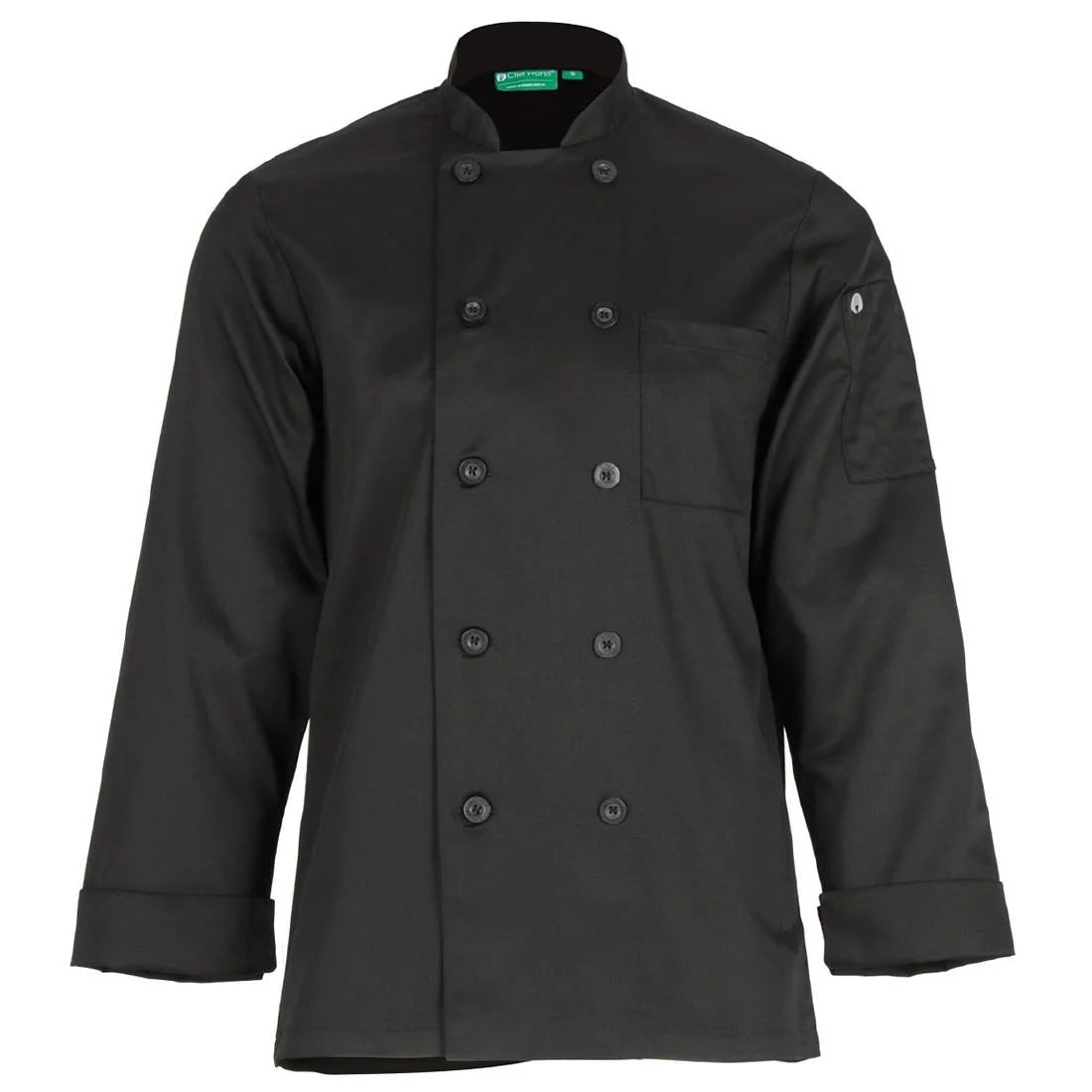 Chef Works Le Mans Recycled Unisex Chef Jacket Black S