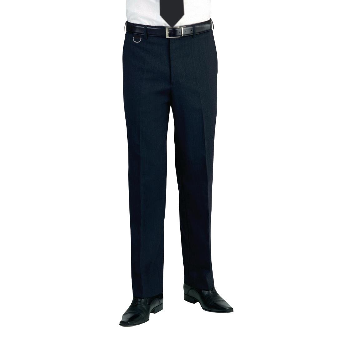 Brook Taverner Mens Mars Black Waiting Trousers Size 28"