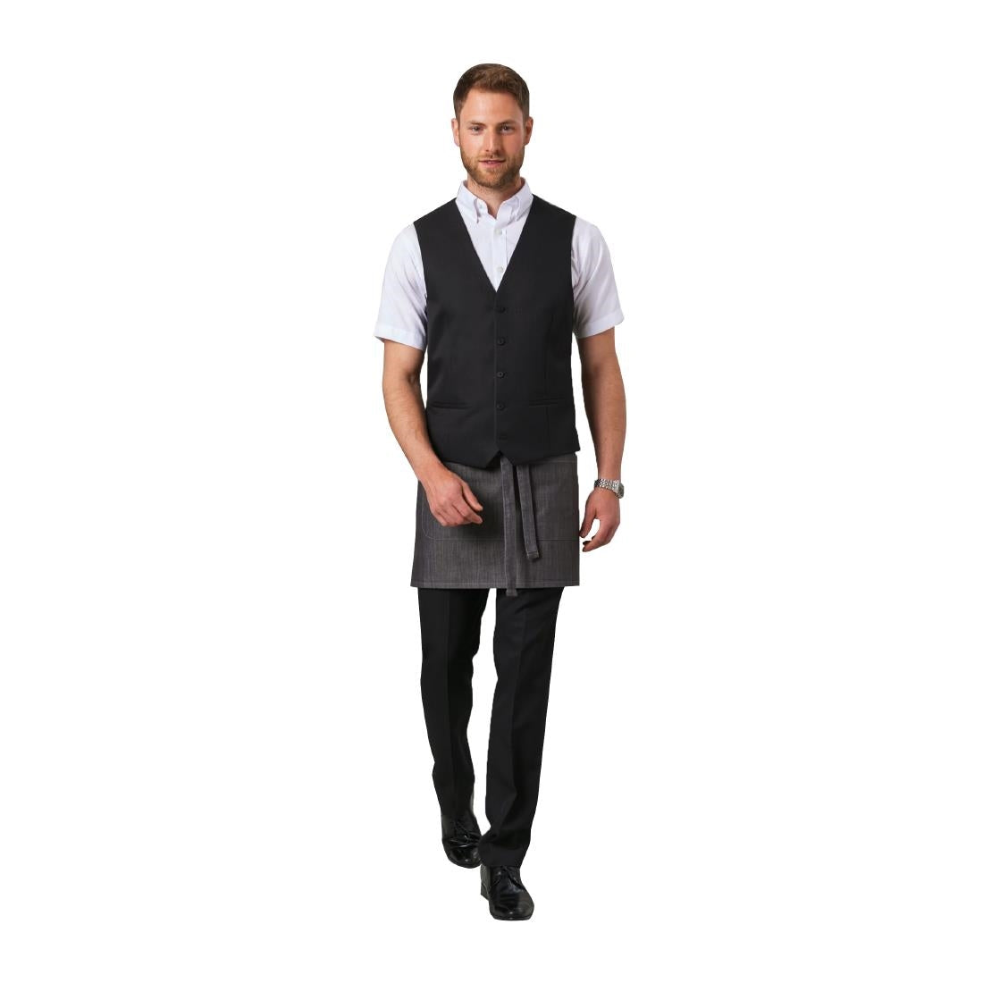 Brook Taverner Mens Mercury Black Waistcoat XL