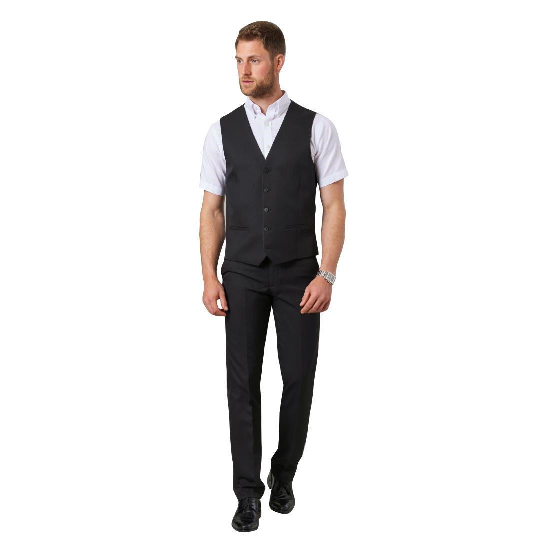 Brook Taverner Mens Mercury Black Waistcoat XL