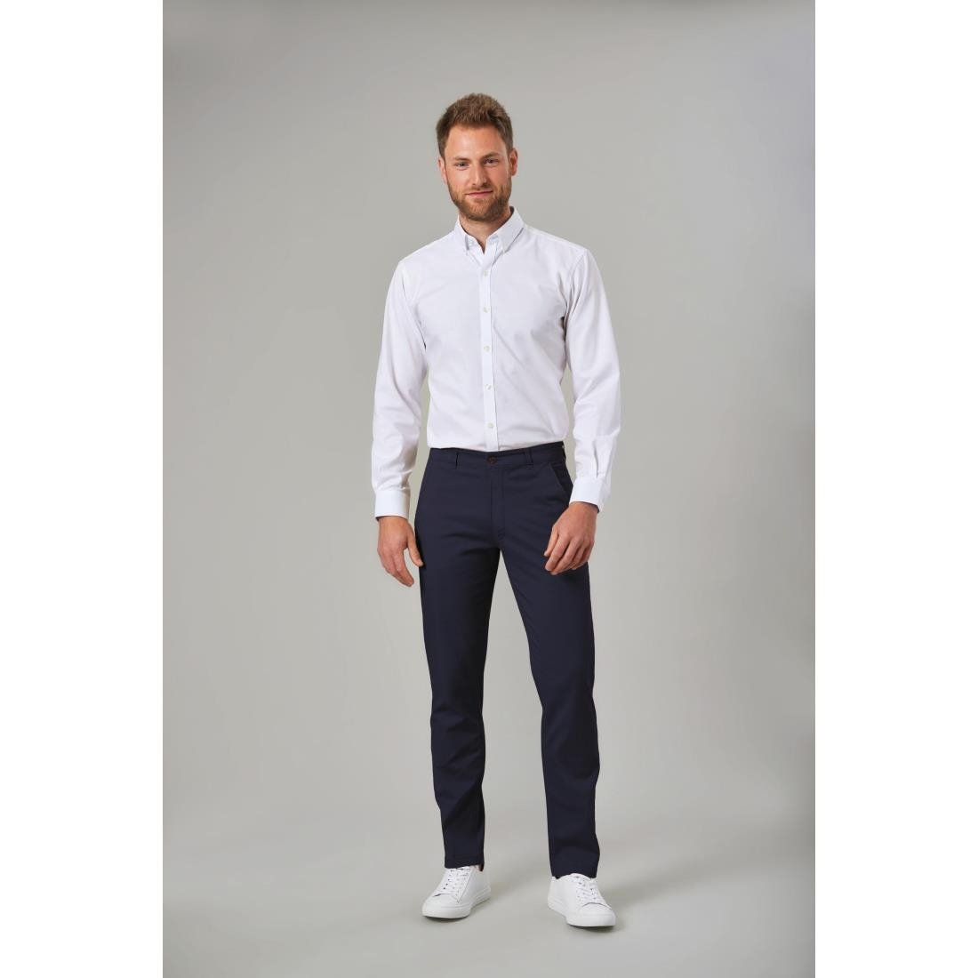 Brook Taverner Mens Miami Slim Fit Chinos Navy 42"