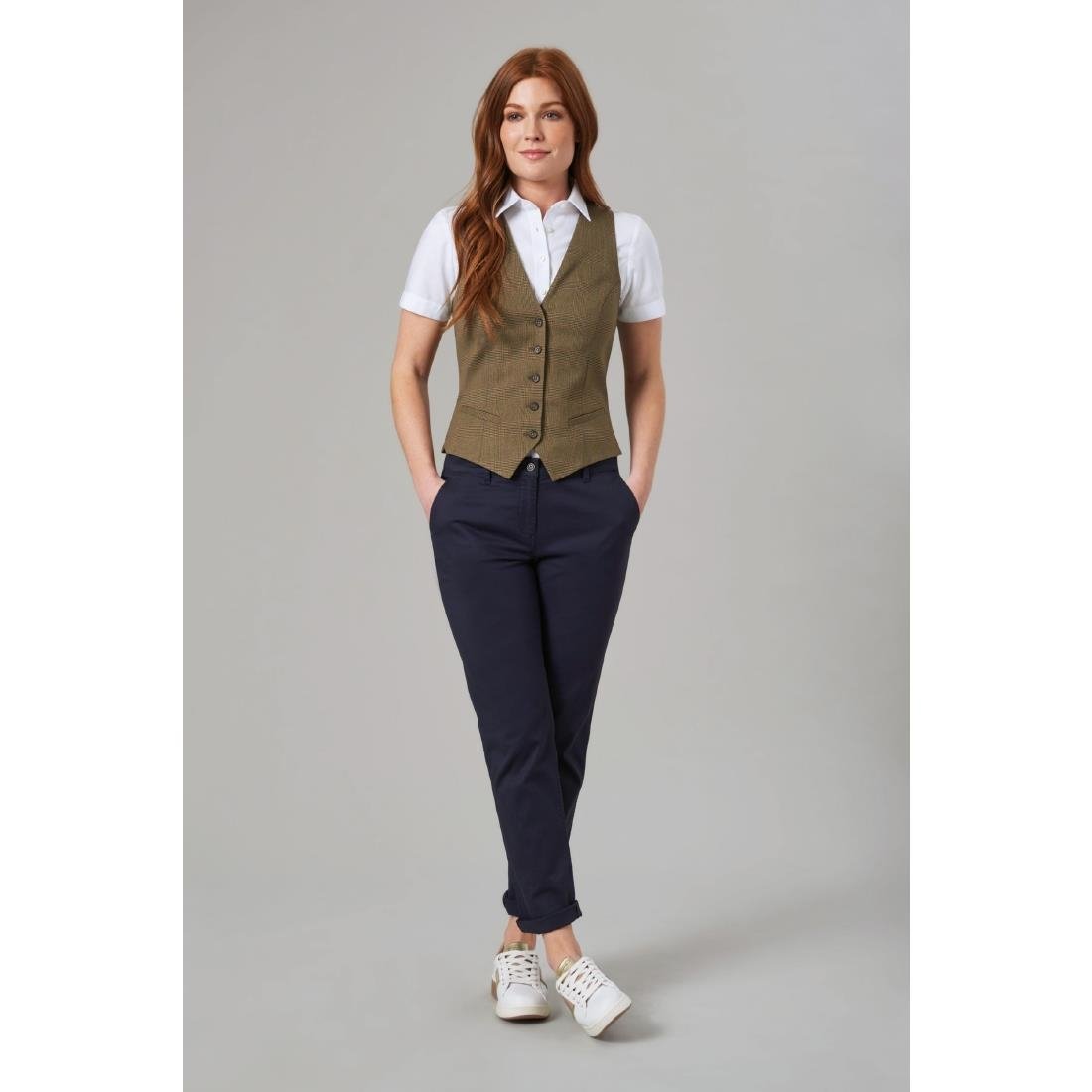Brook Taverner Womens Houston Slim Leg Chinos Navy Size 24