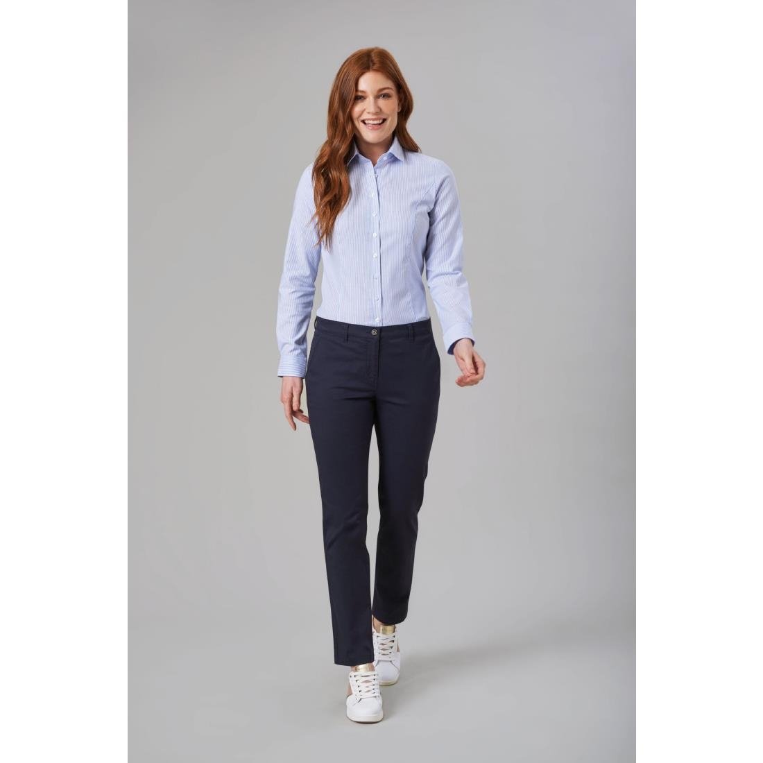 Brook Taverner Womens Houston Slim Leg Chinos Navy Size 24