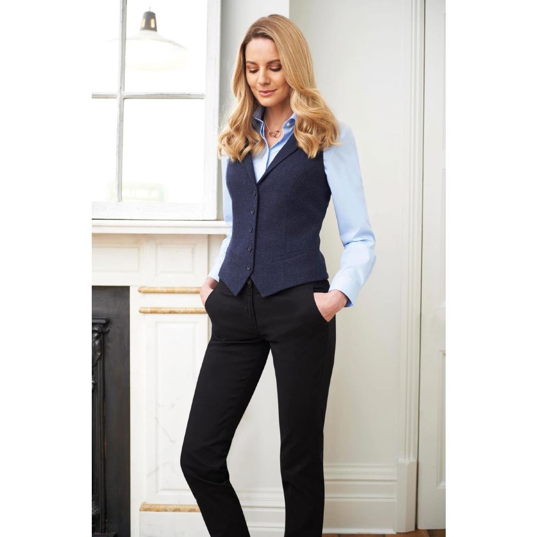Brook Taverner Womens Houston Slim Leg Chinos Black Size 14