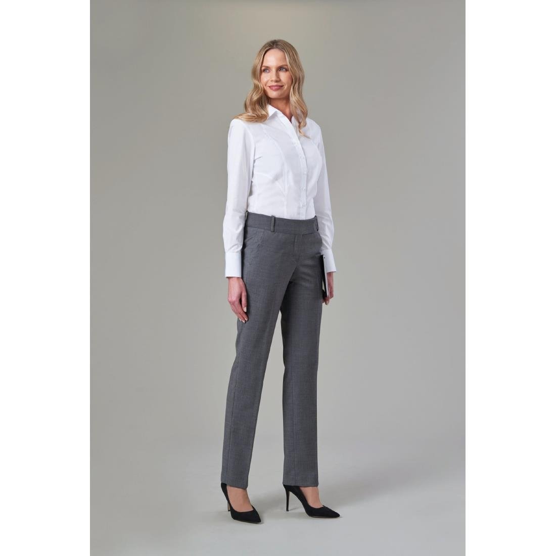 Brook Taverner Ladies Palena Long Sleeve Shirt White Size 12