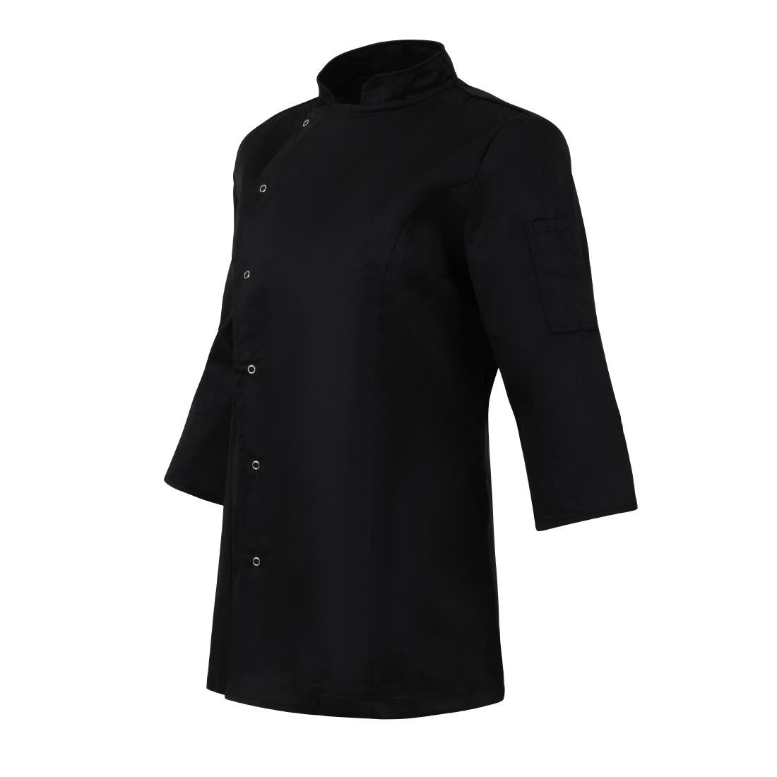 Whites Ladies Fitted Chef Jacket Black Size S