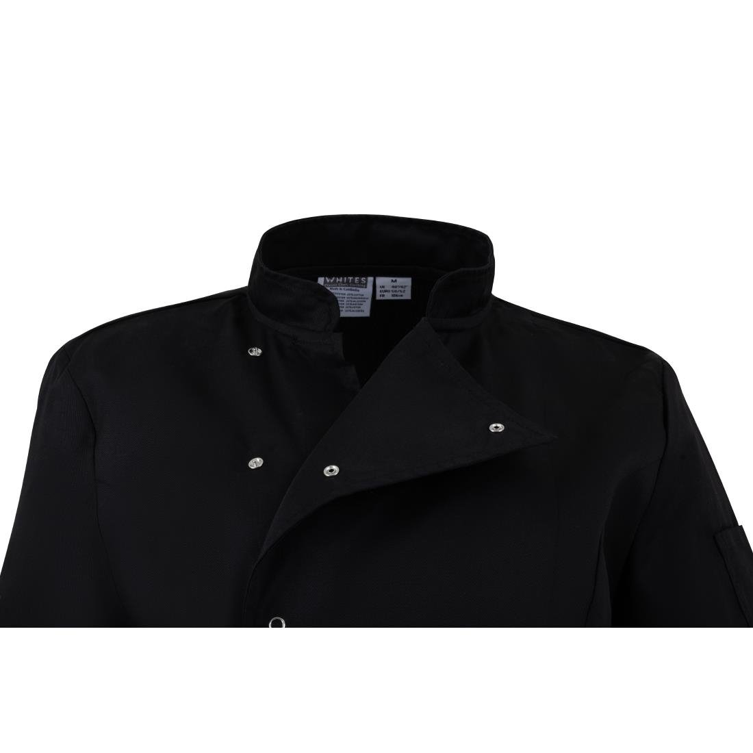 Whites Ladies Fitted Chef Jacket Black Size L