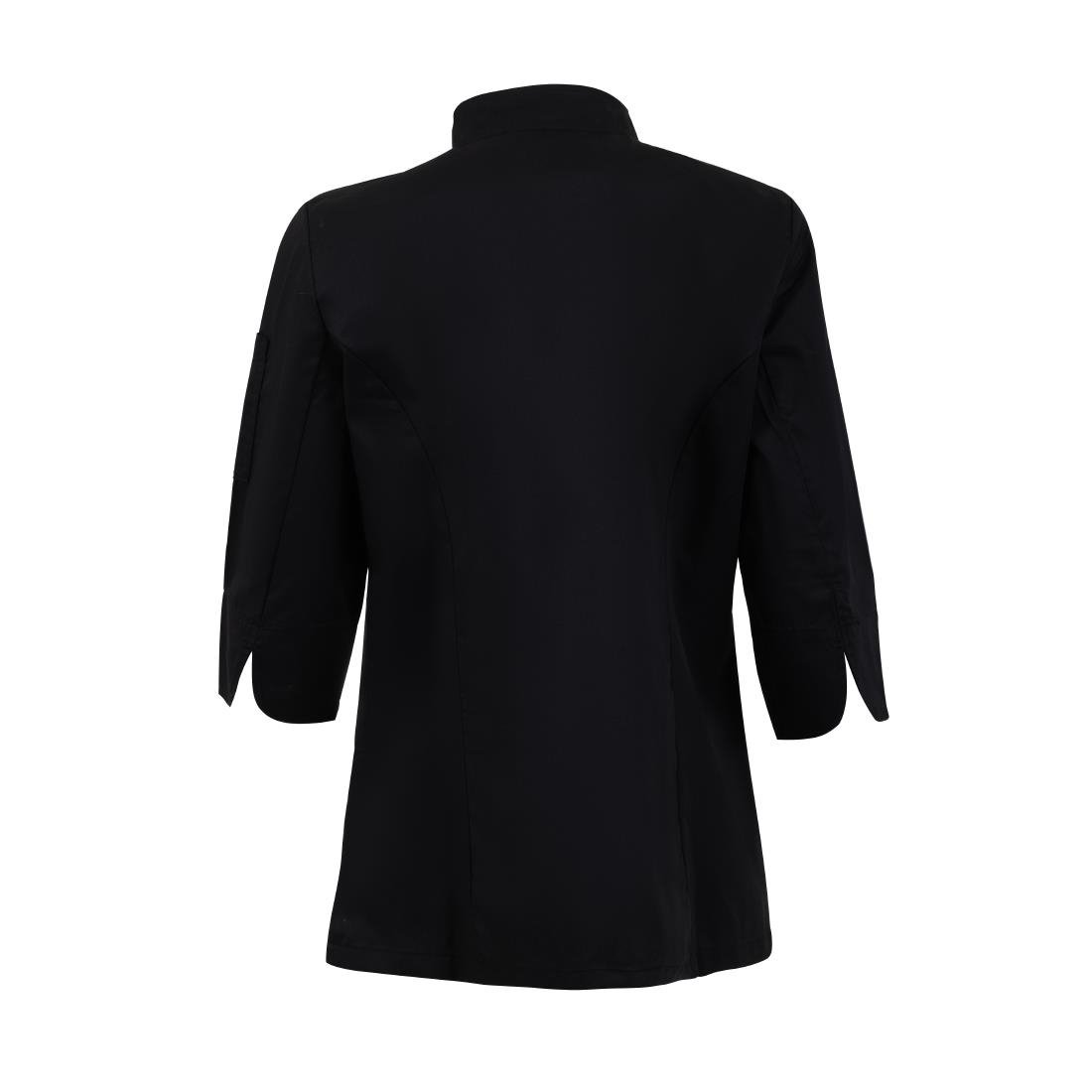 Whites Ladies Fitted Chef Jacket Black Size S