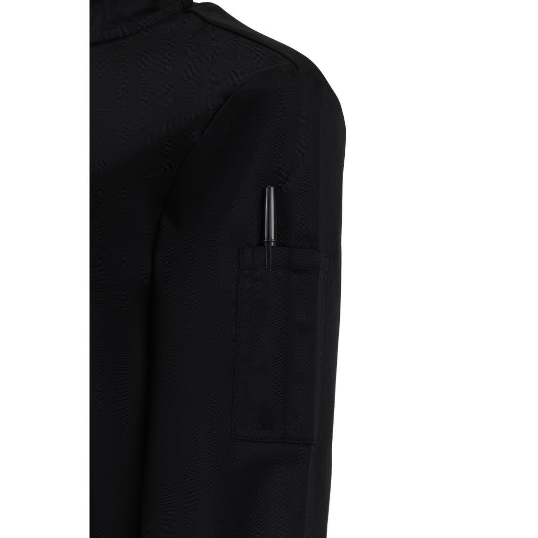 Whites Ladies Fitted Chef Jacket Black Size L