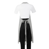 Whites Butchers Stripe Bib Apron Grey/White
