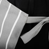Whites Butchers Stripe Bib Apron Grey/White
