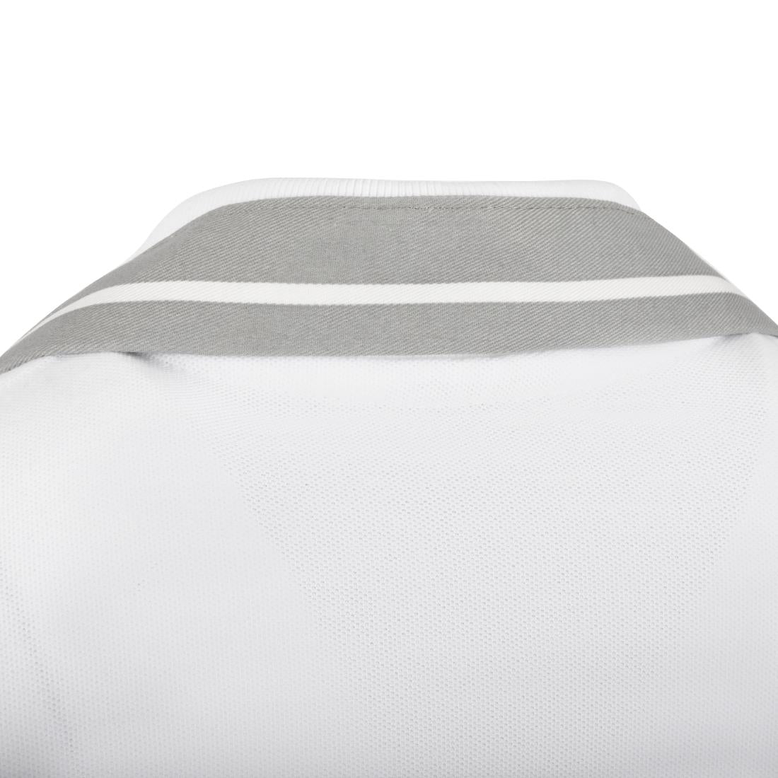 Whites Butchers Stripe Bib Apron Grey/White