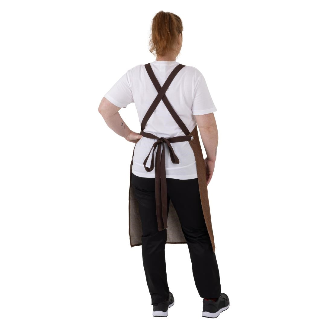 Southside Denim Cross-Back Bib Apron Tan