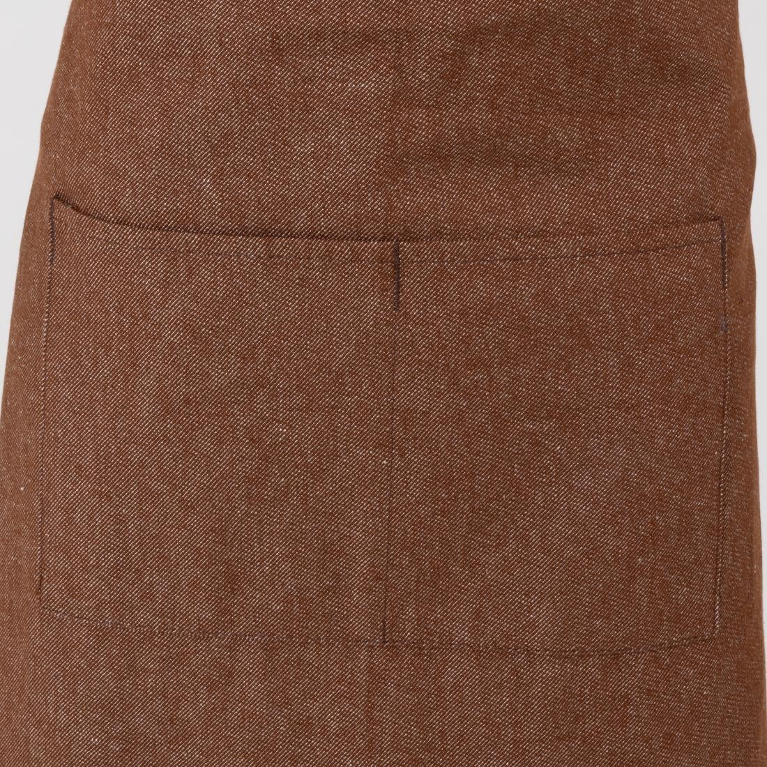Southside Denim Cross-Back Bib Apron Tan