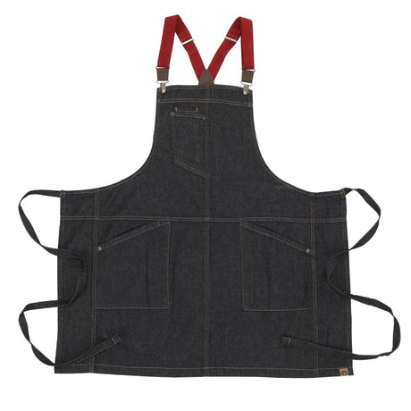 Chef Works Urban Berkeley Denim Short Bib Apron Indigo