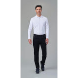 Brook Taverner Frederick Mens Long Sleeve Polo Shirt White Size XL