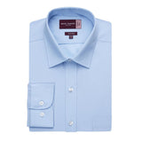 Brook Taverner Mens Long Sleeve Rapino Shirt Blue 16 1/2"