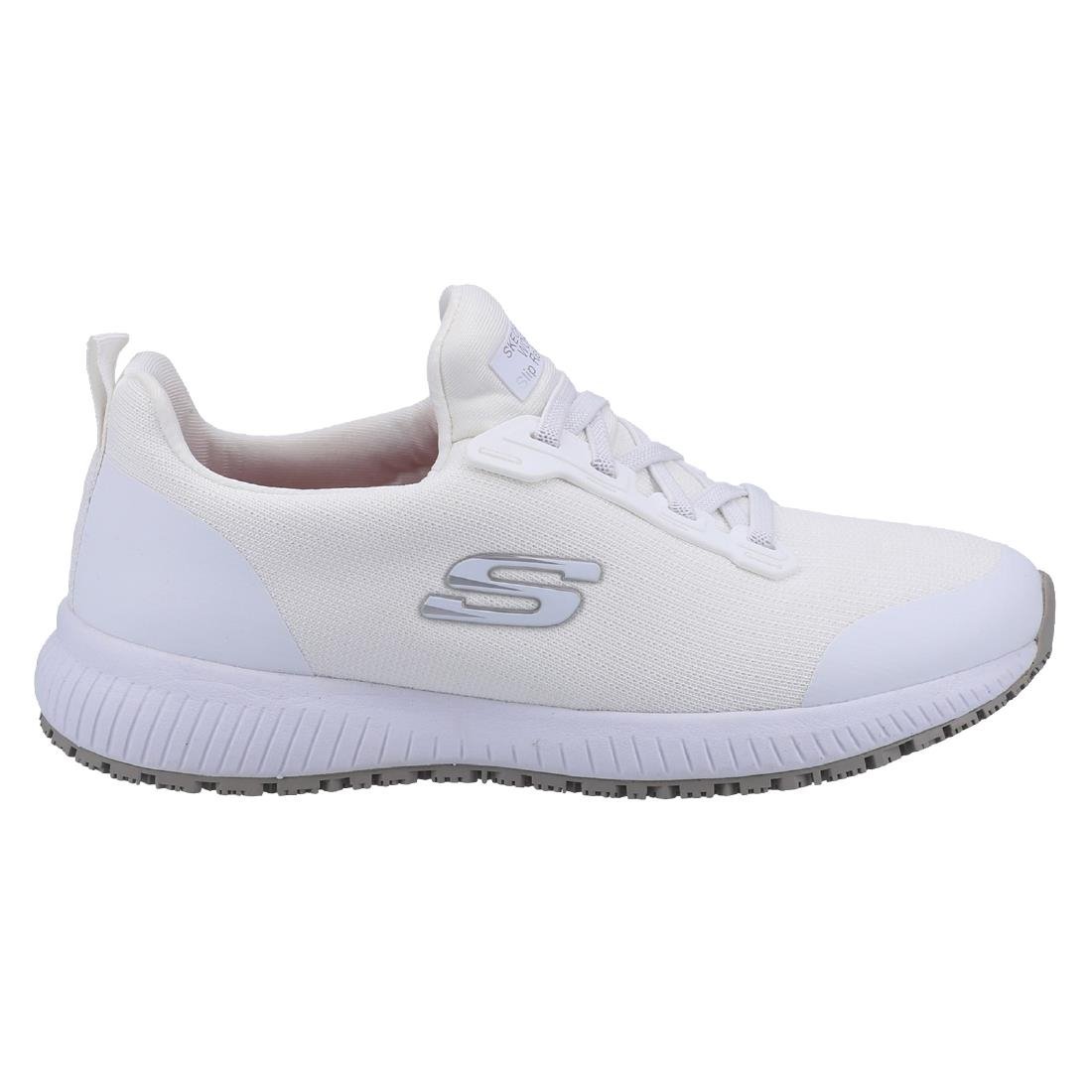 Skechers Womens Slip Resistant Squad Trainers White 37