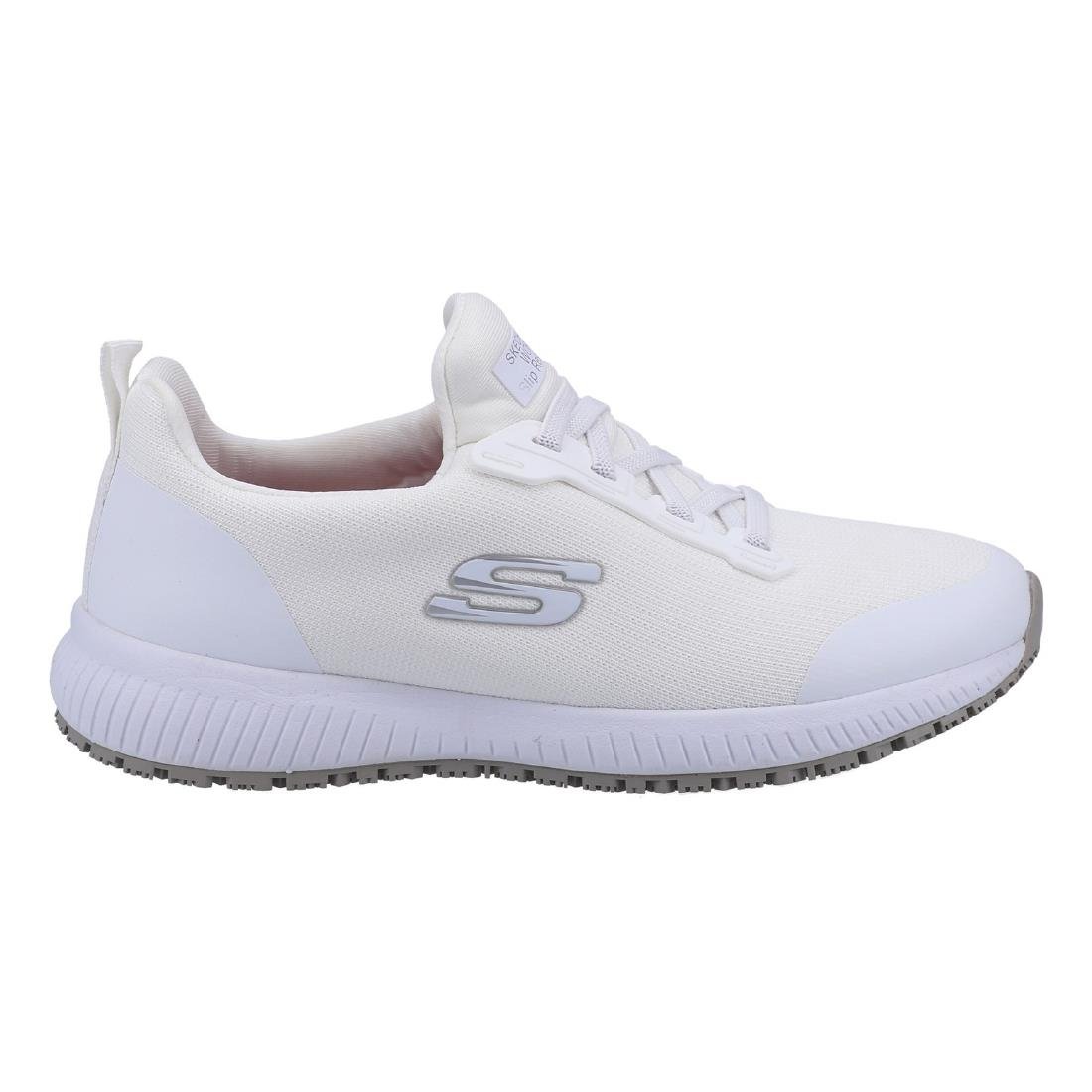 Skechers Womens Slip Resistant Squad Trainers White 37