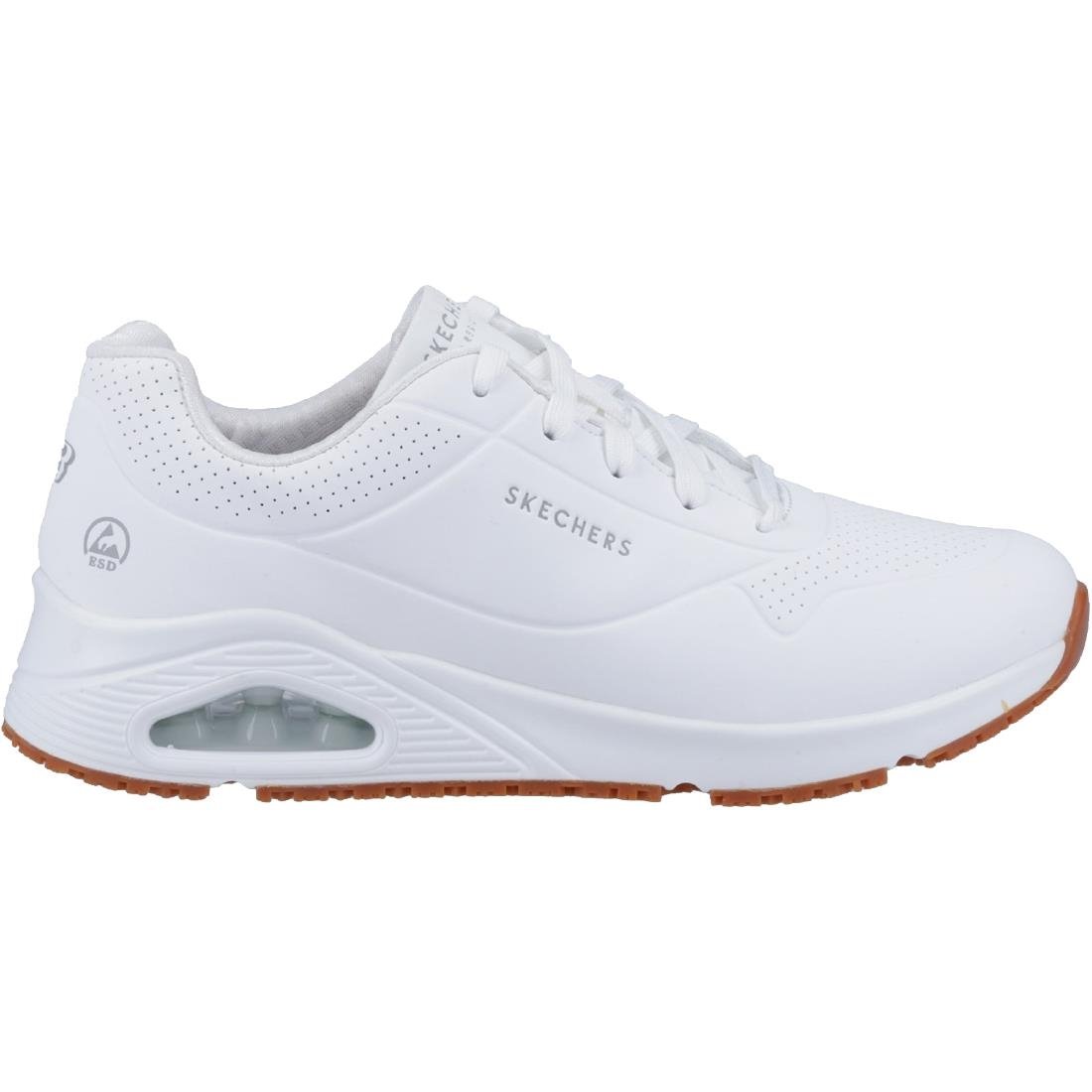 Skechers Mens UNO Slip Resistant Trainers 42 White