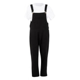 Southside Bib & Brace Cotton Canvas Dungarees Cotton Black M
