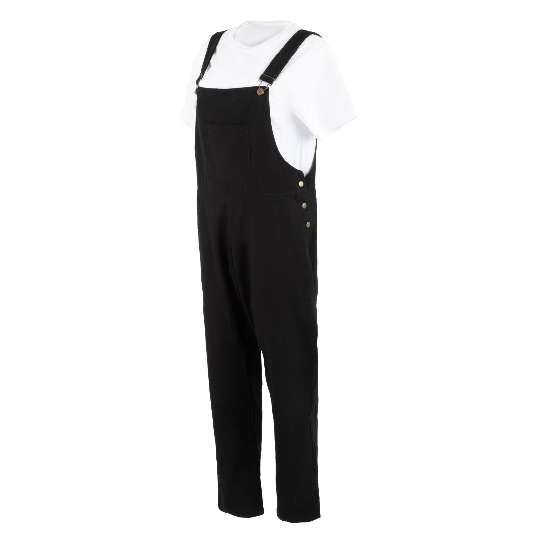 Southside Bib & Brace Cotton Canvas Dungarees Cotton Black M