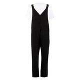 Southside Bib & Brace Cotton Canvas Dungarees Cotton Black M