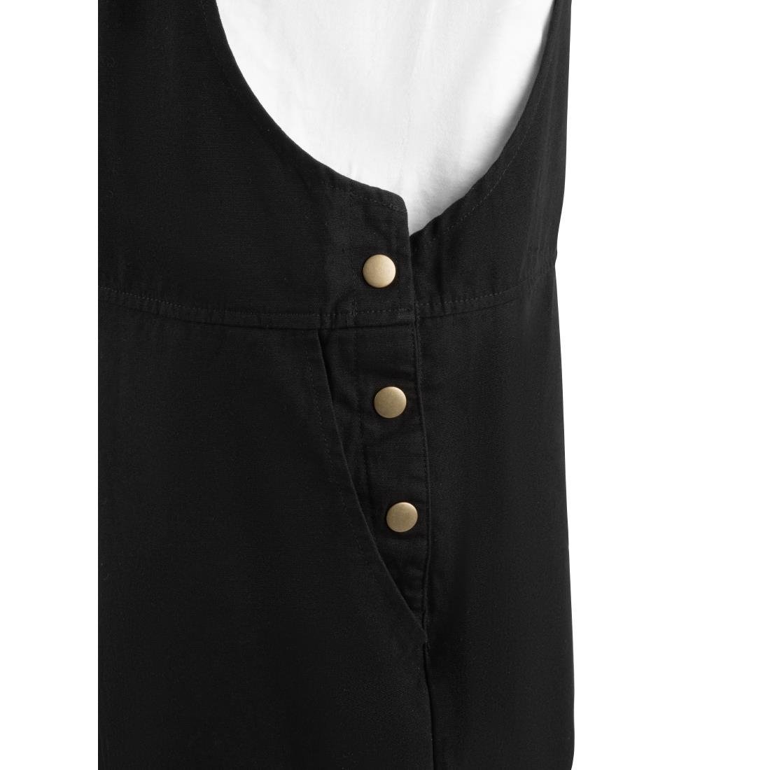 Southside Bib & Brace Cotton Canvas Dungarees Cotton Black M