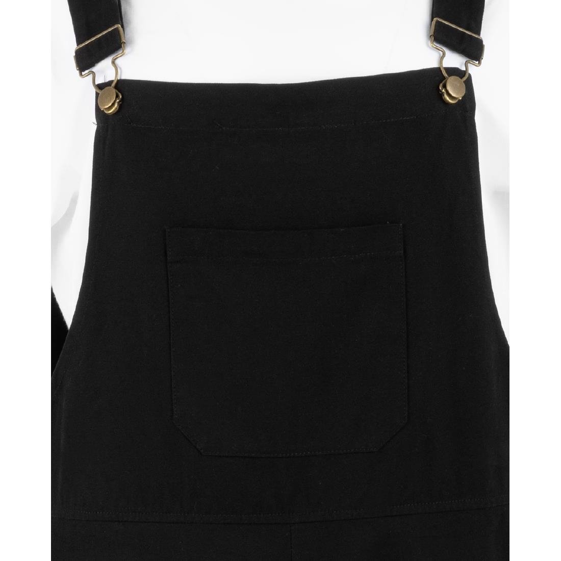 Southside Bib & Brace Cotton Canvas Dungarees Cotton Black M