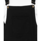 Southside Bib & Brace Cotton Canvas Dungarees Cotton Black M