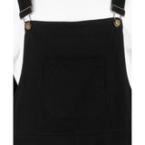 Southside Bib & Brace Cotton Canvas Dungarees Cotton Black L