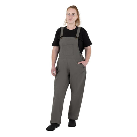 Southside Bib & Brace Cotton Canvas Dungarees Khaki Black M