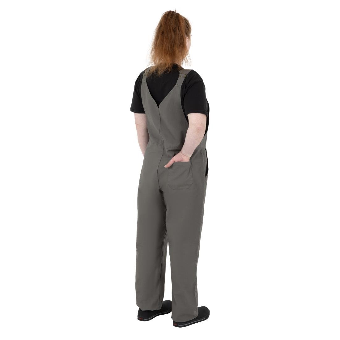 Southside Bib & Brace Cotton Canvas Dungarees Khaki Black S