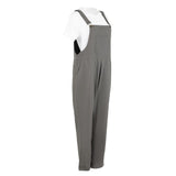 Southside Bib & Brace Cotton Canvas Dungarees Khaki Black S