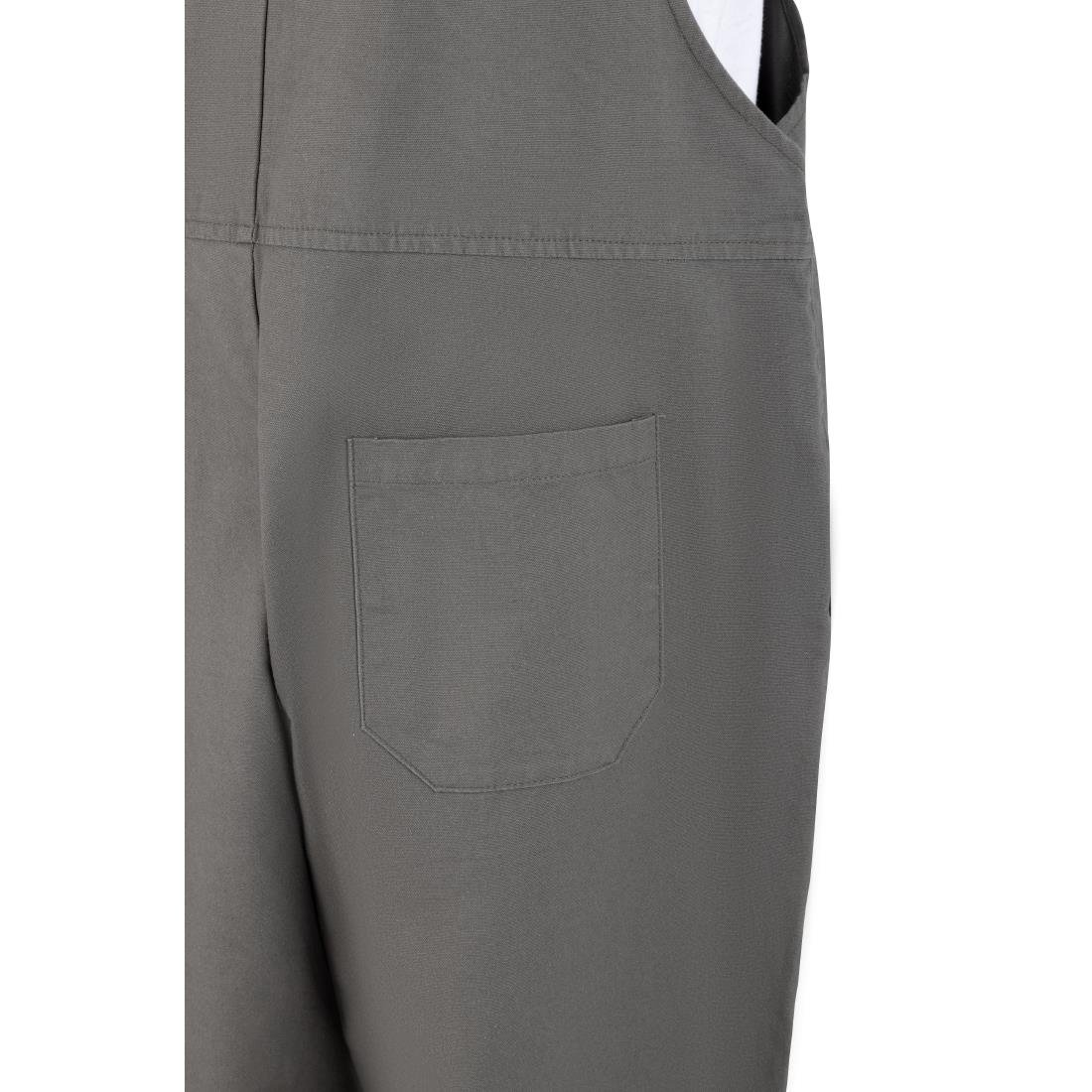 Southside Bib & Brace Cotton Canvas Dungarees Khaki Black M