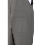 Southside Bib & Brace Cotton Canvas Dungarees Khaki Black S