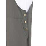 Southside Bib & Brace Cotton Canvas Dungarees Khaki Black S