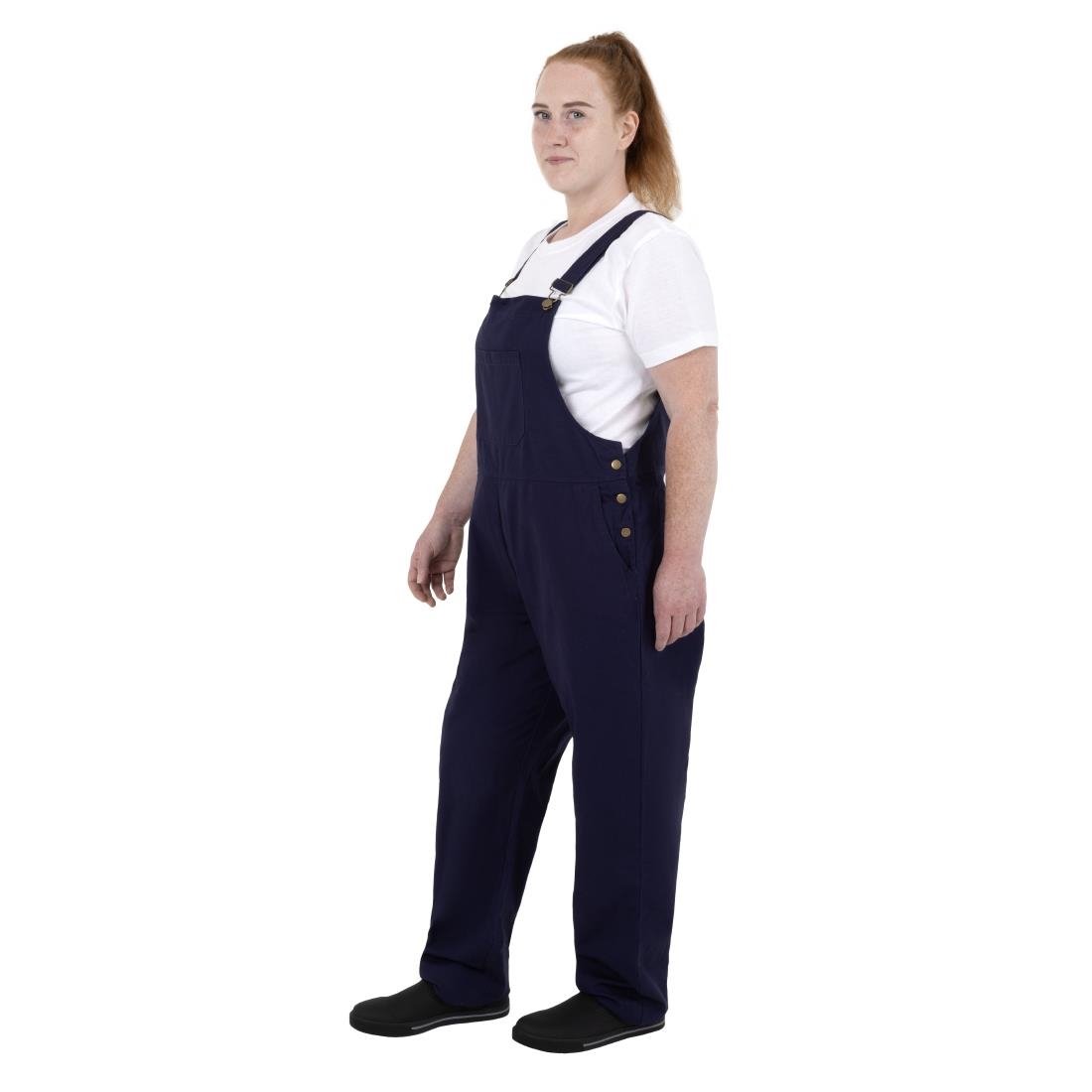Southside Bib & Brace Cotton Canvas Dungarees Navy XL