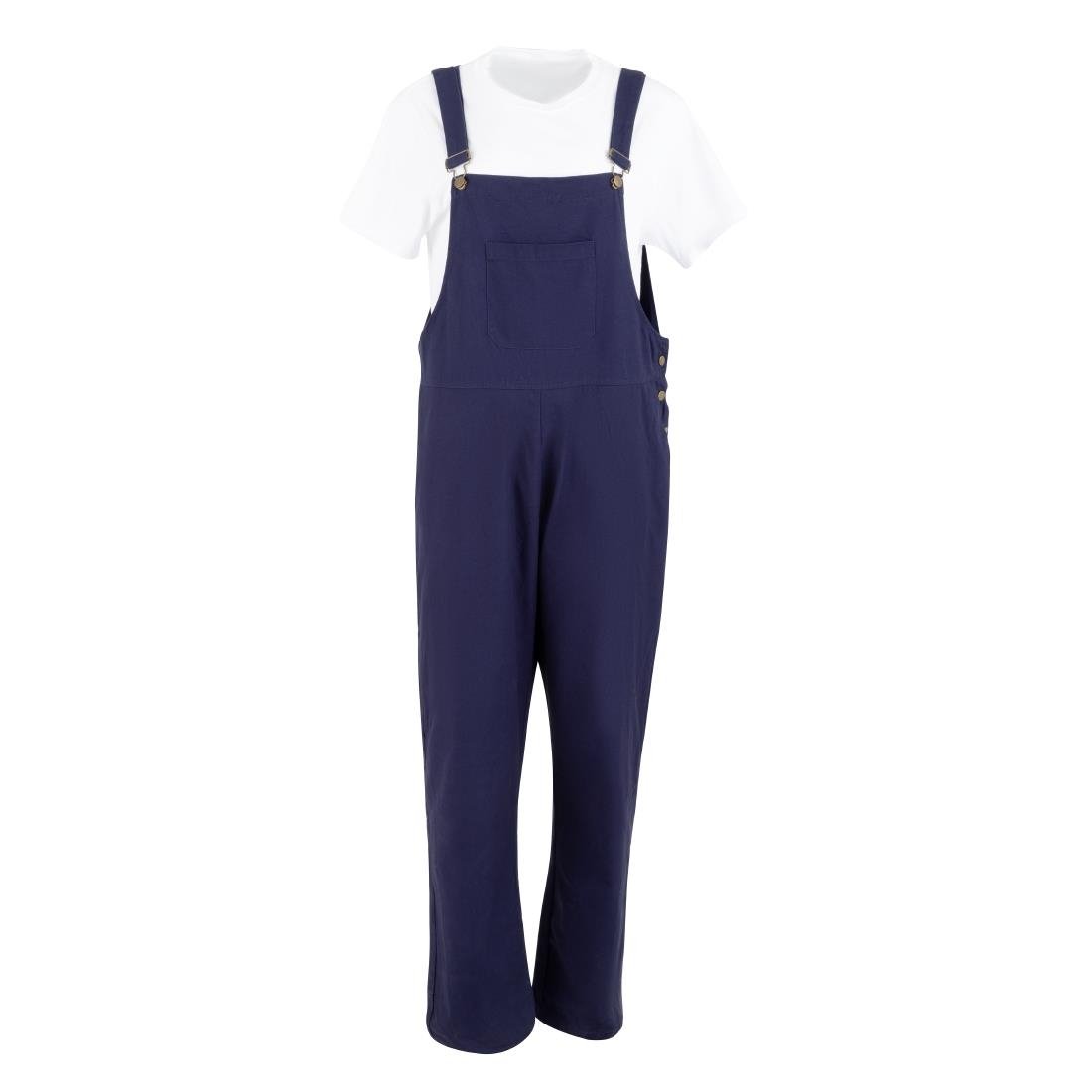 Southside Bib & Brace Cotton Canvas Dungarees Navy S