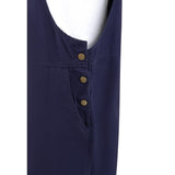 Southside Bib & Brace Cotton Canvas Dungarees Navy XL