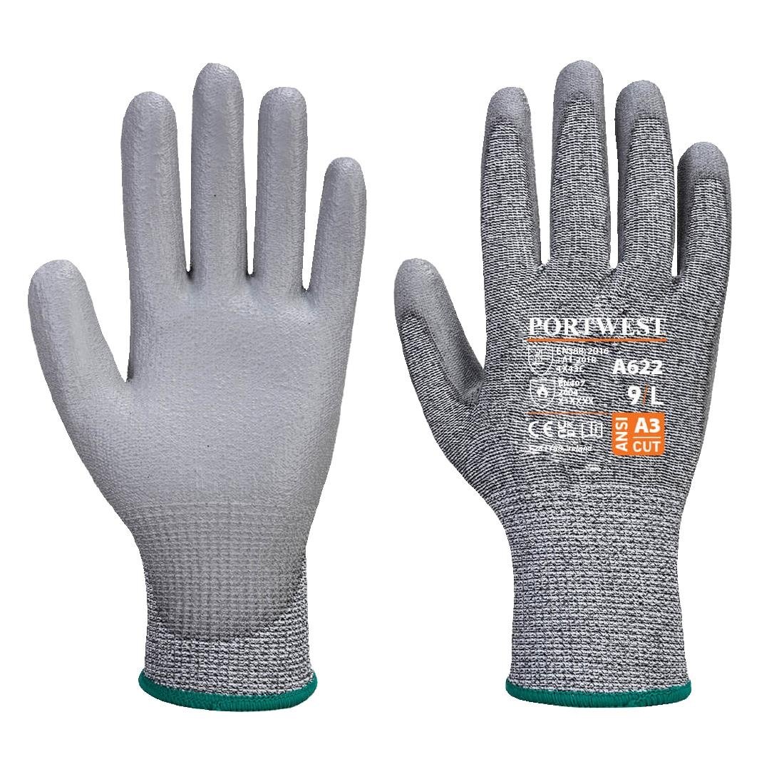 Portwest Grey Cut C13 PU Glove Size L
