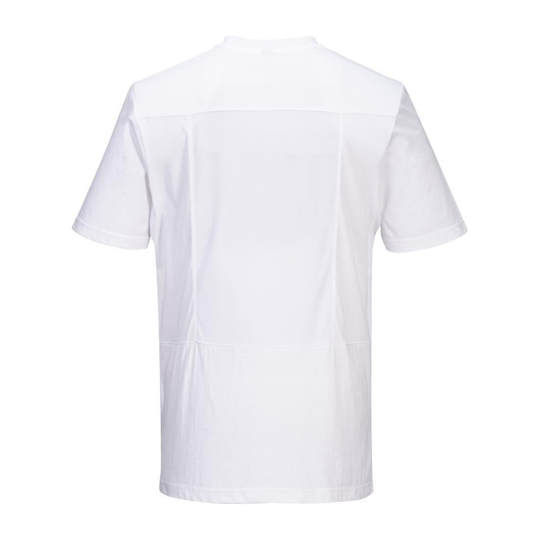 Portwest Chef T-Shirt Mesh White Size S