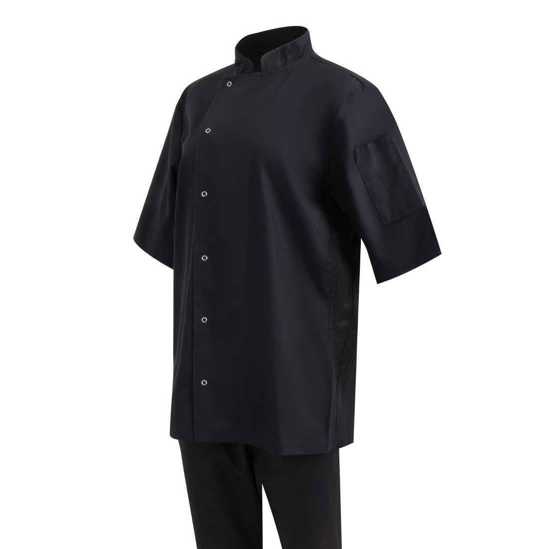 Southside Oakland Short Sleeve Chefs Jacket Black Size L