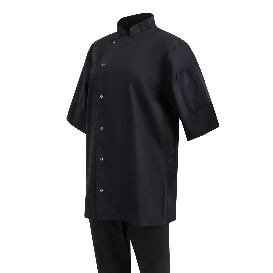 Southside Oakland Short Sleeve Chefs Jacket Black Size S