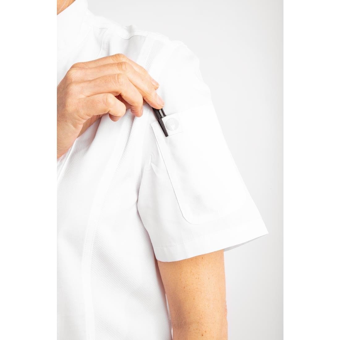 Chef Works Womens Springfield Zip Chef Jacket White XL