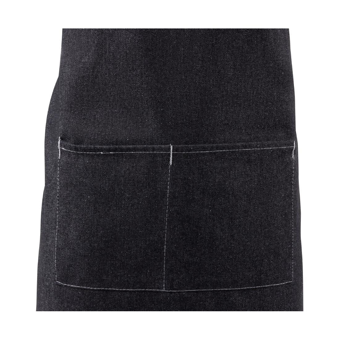 Southside Denim Cross-Back Bib Apron Black