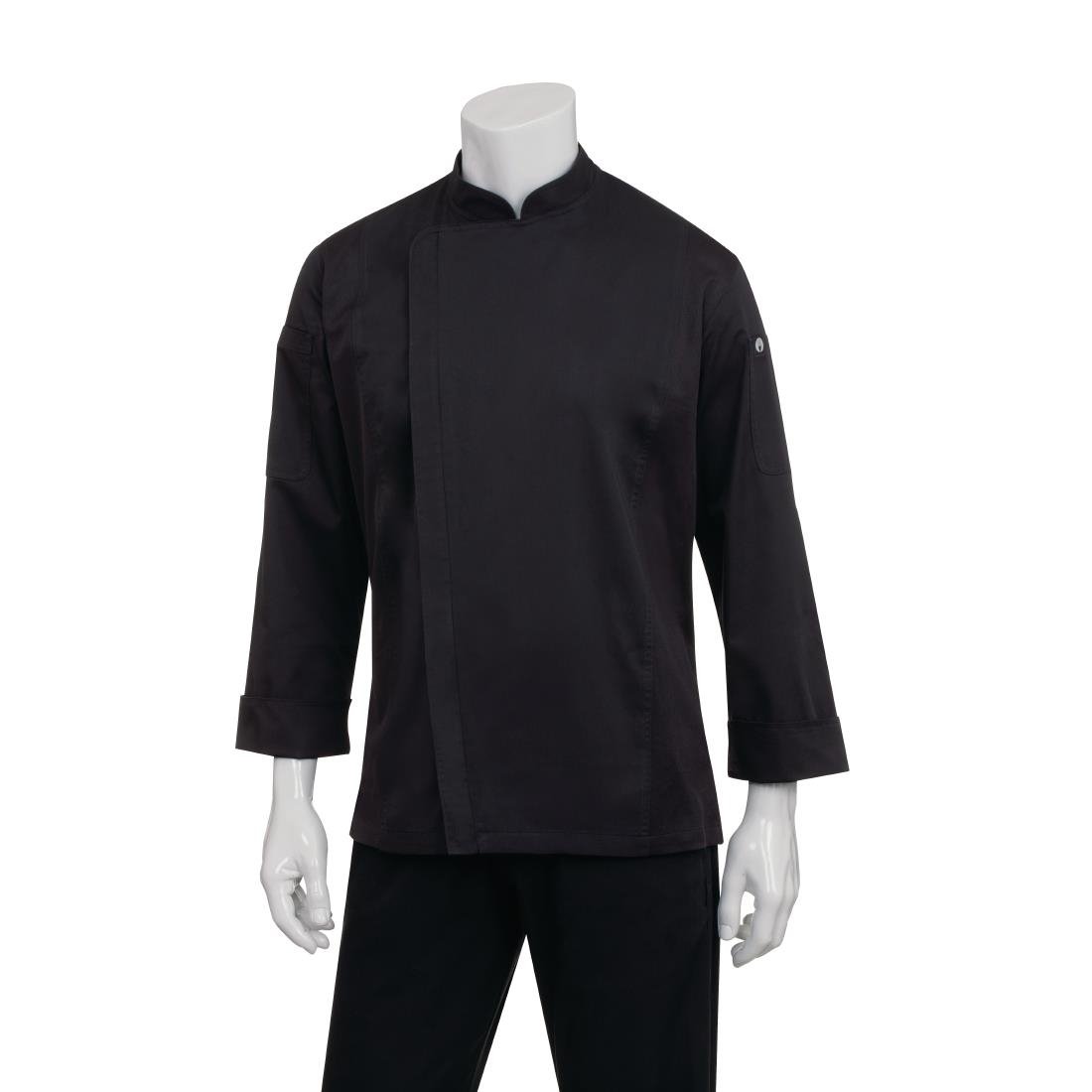 Chef Works Unisex Hartford Lightweight Chef Jacket Black XS