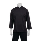 Chef Works Hartford Lightweight L/S Zipper Coat Black - Size XL (B2B)