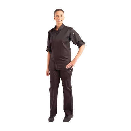 Chef Works Unisex Hartford Lightweight Chef Jacket Black XS